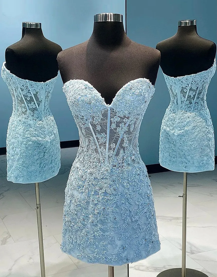 Sexy Elegant Sweetheart Lace Homecoming Dress Party Dress