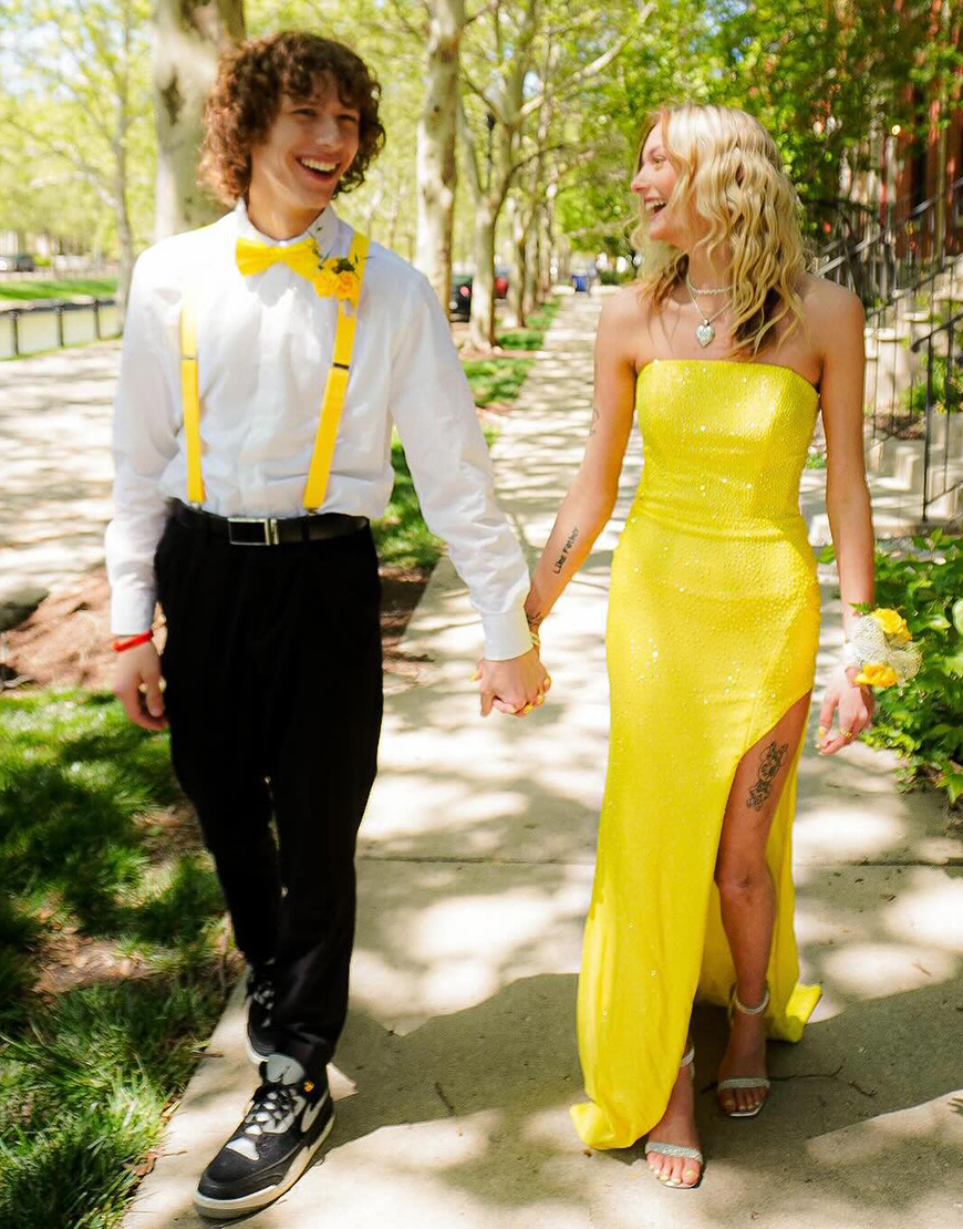 Sexy Tight Strapless Light Blue Long Prom Dress