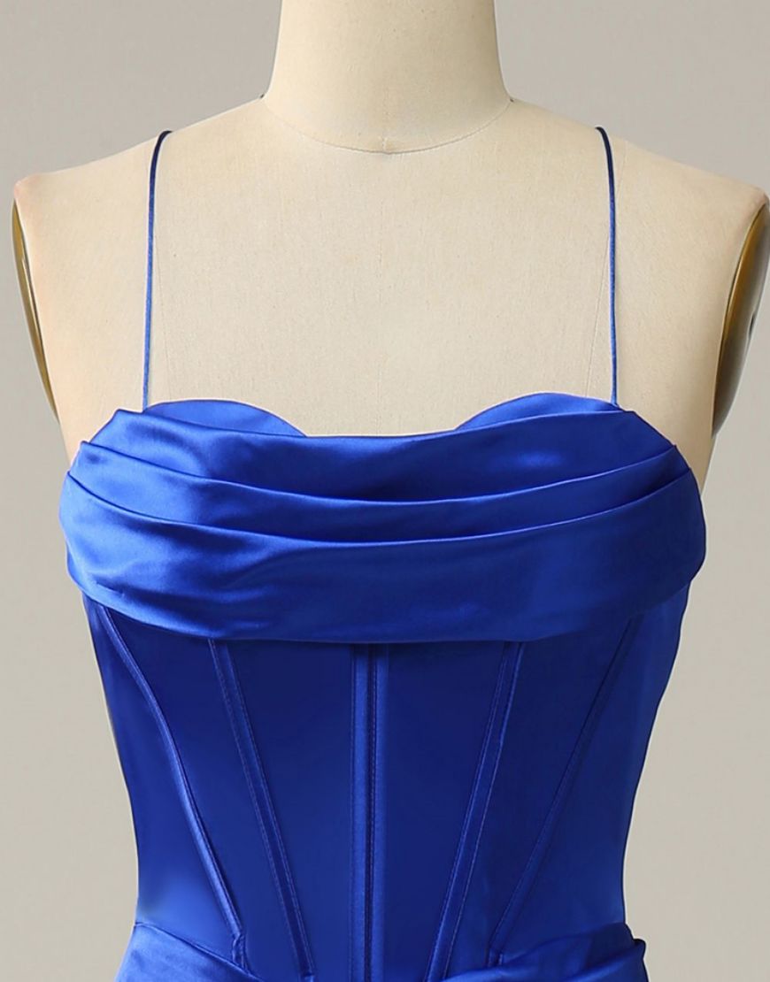 Sexy Mermaid Spaghetti Straps Prom Dress With Split