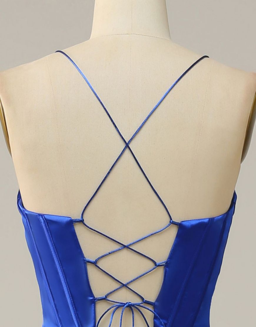 Sexy Mermaid Spaghetti Straps Prom Dress With Split