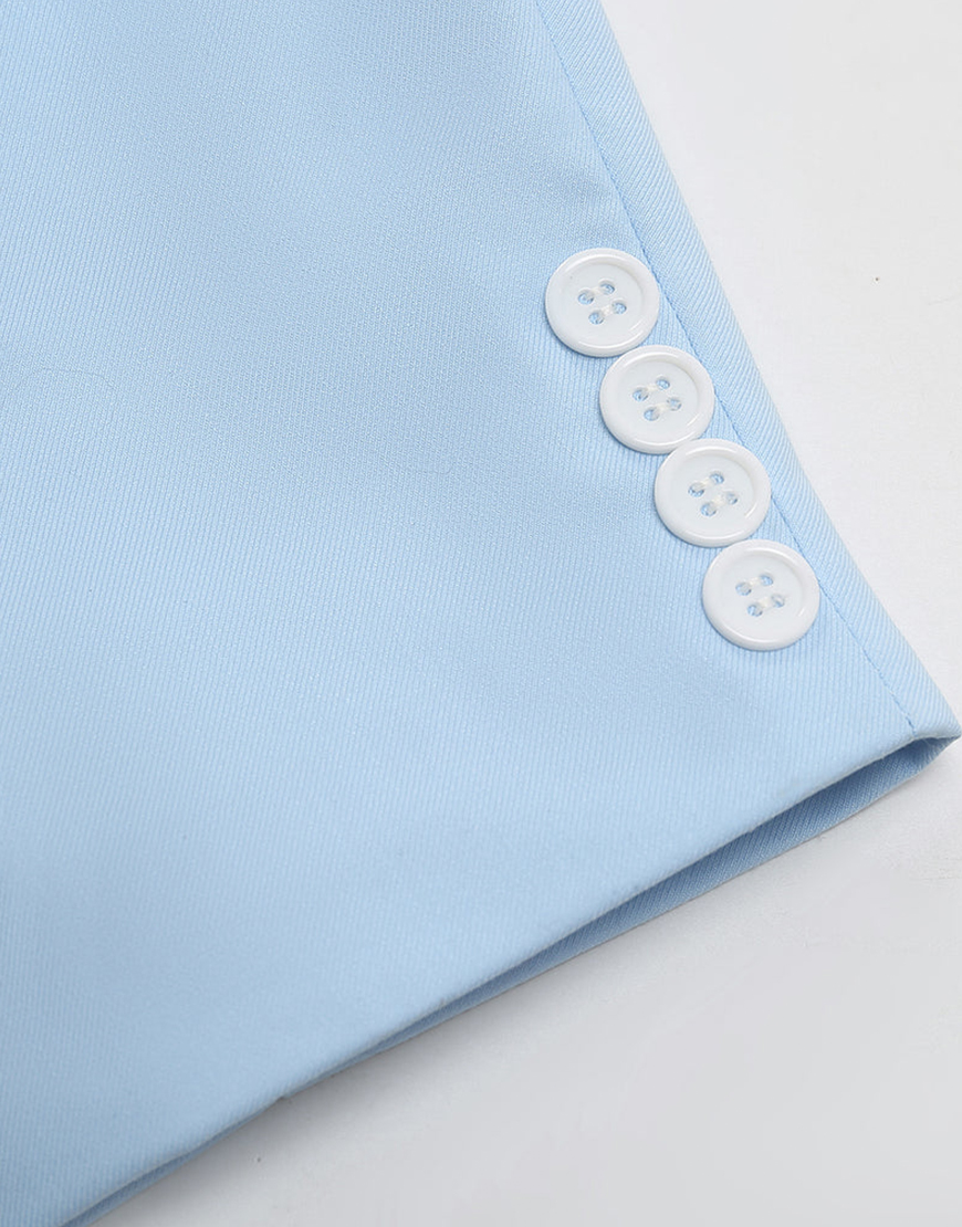 Light Blue Peak Lapel 2-Piece Men's Homecoming Suits