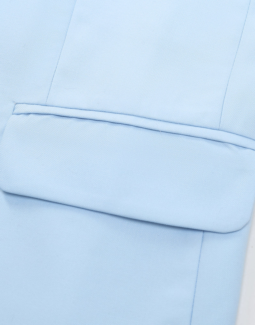 Light Blue Peak Lapel 2-Piece Men's Homecoming Suits