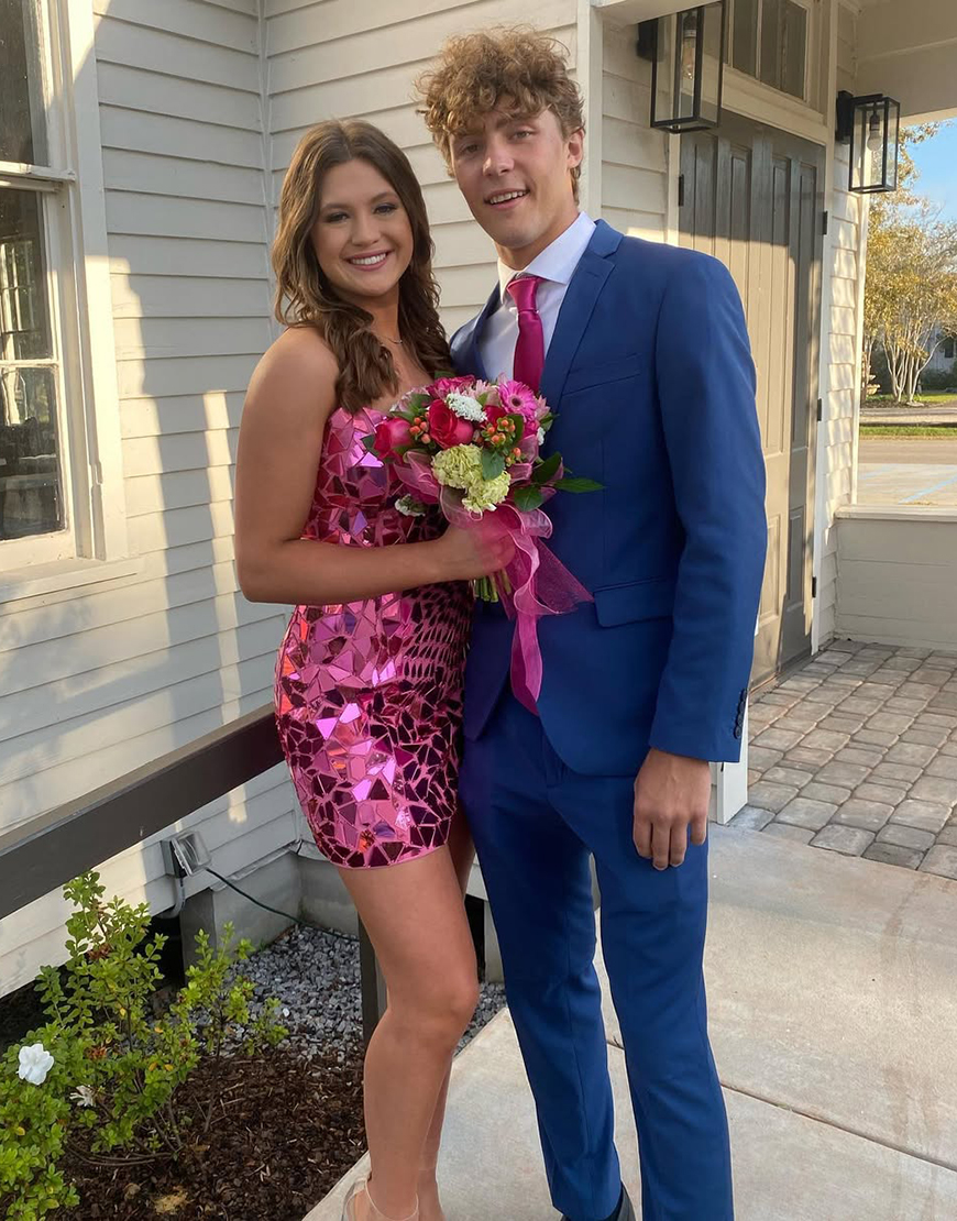 Blue Slim Fit Notched Lapel 2 Piece Prom Homecoming Men's Suits