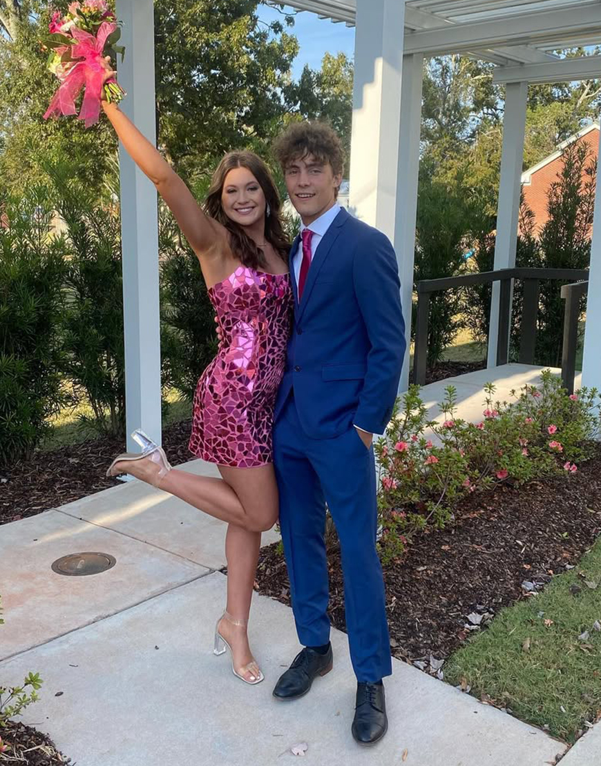 Blue Slim Fit Notched Lapel 2 Piece Prom Homecoming Men's Suits