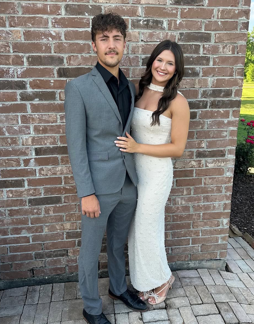 Grey Slim Fit 2 Piece Notched Lapel Men's Prom Homecoming Suits