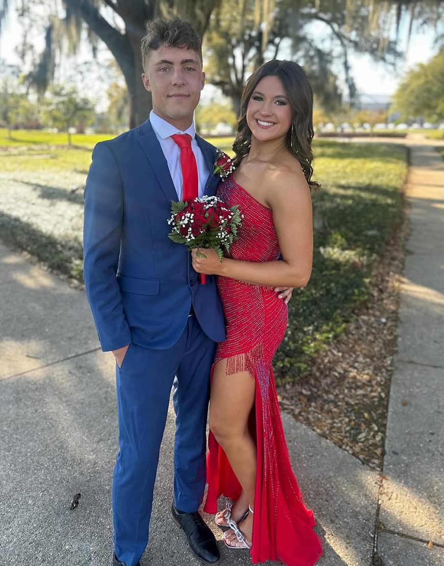 Blue Slim Fit 2 Piece Notched Lapel Men's Prom Homecoming Suits