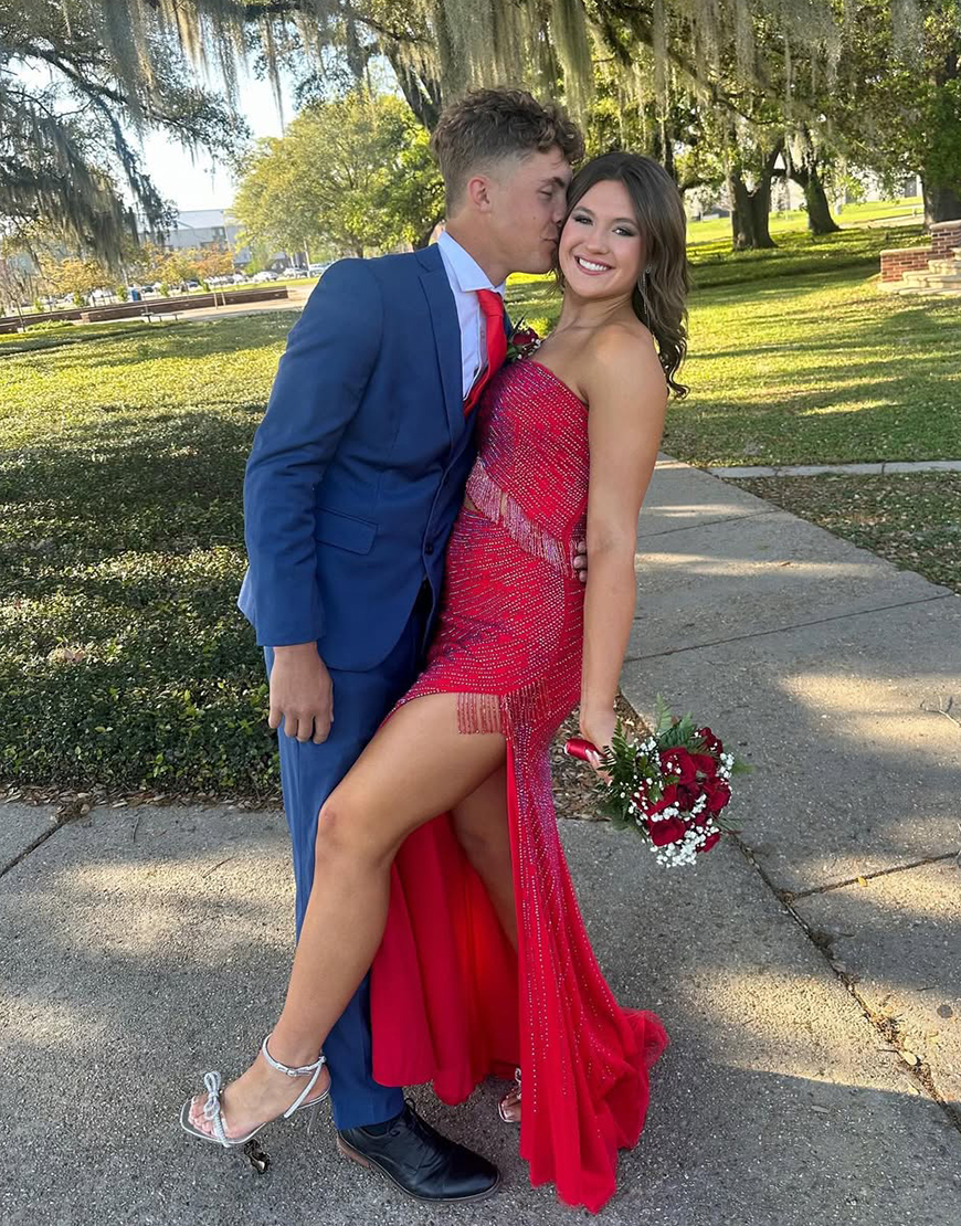 Blue Slim Fit 2 Piece Notched Lapel Men's Prom Homecoming Suits