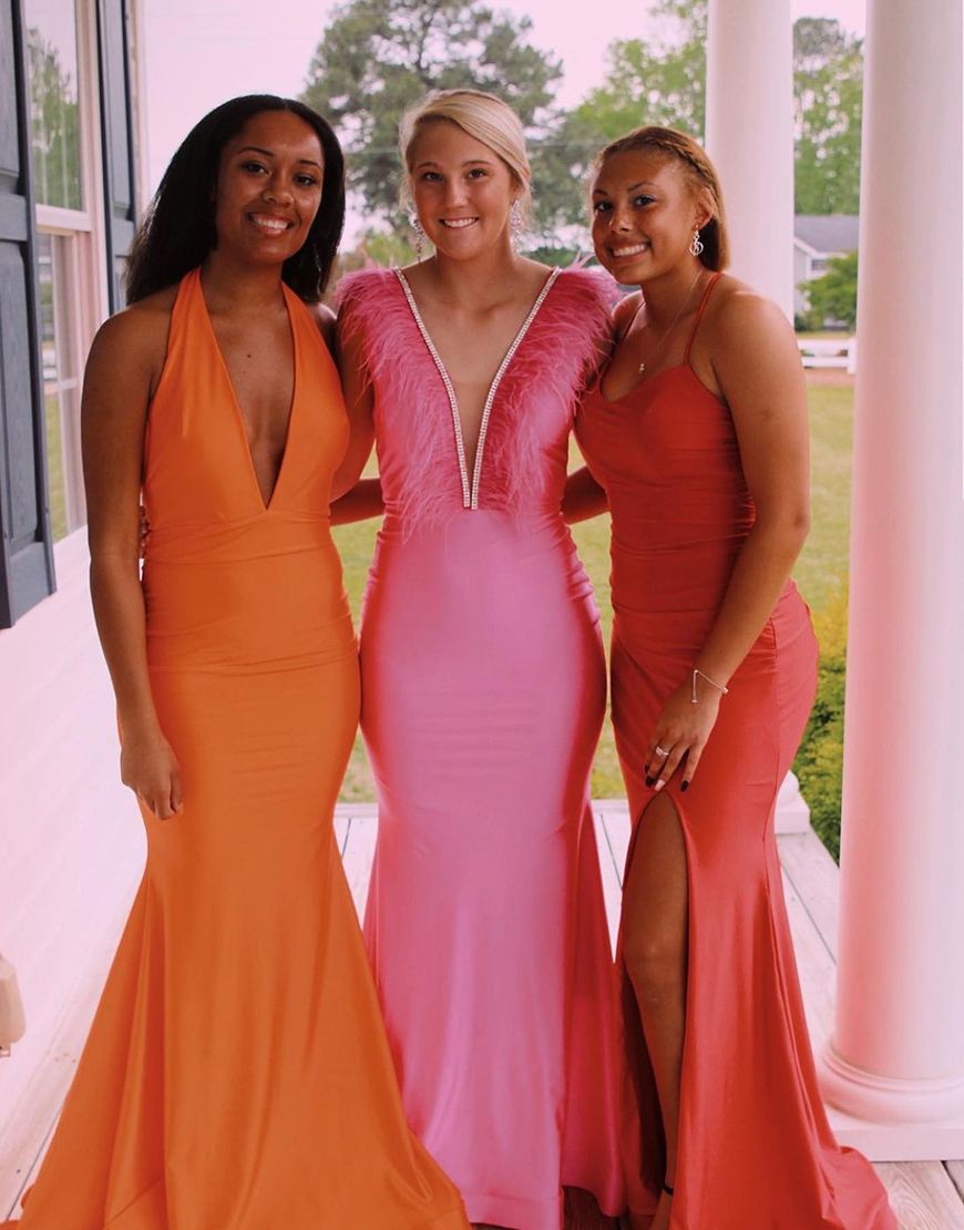 Light Blue Mermaid Halter Bow Tie Back Long Prom Dress