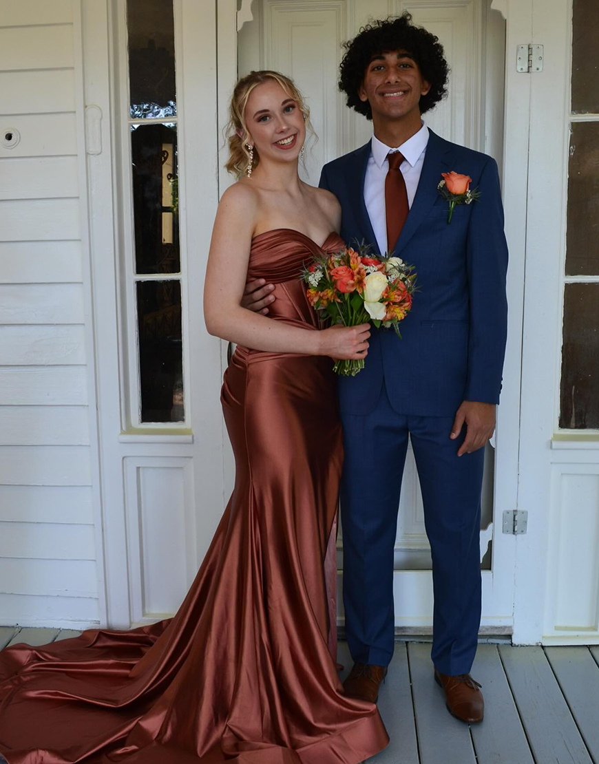 Fuchsia Mermaid Strapless Ruched Satin Long Prom Dress with Slit