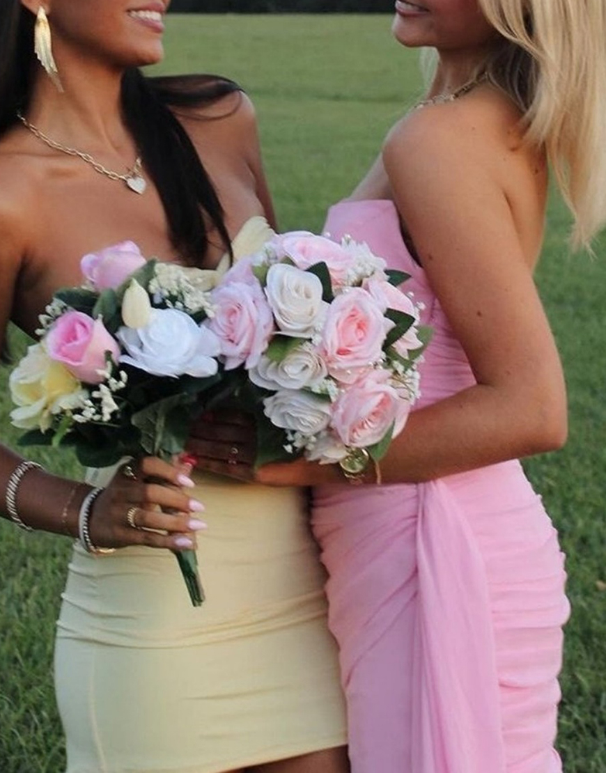 Fuchsia Bodycon Sweetheart Keyhole Mini Party Dress