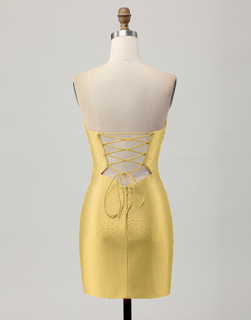 Sparkly Fuchsia Tight Short Beaded Homecoming Dress with Keyholes