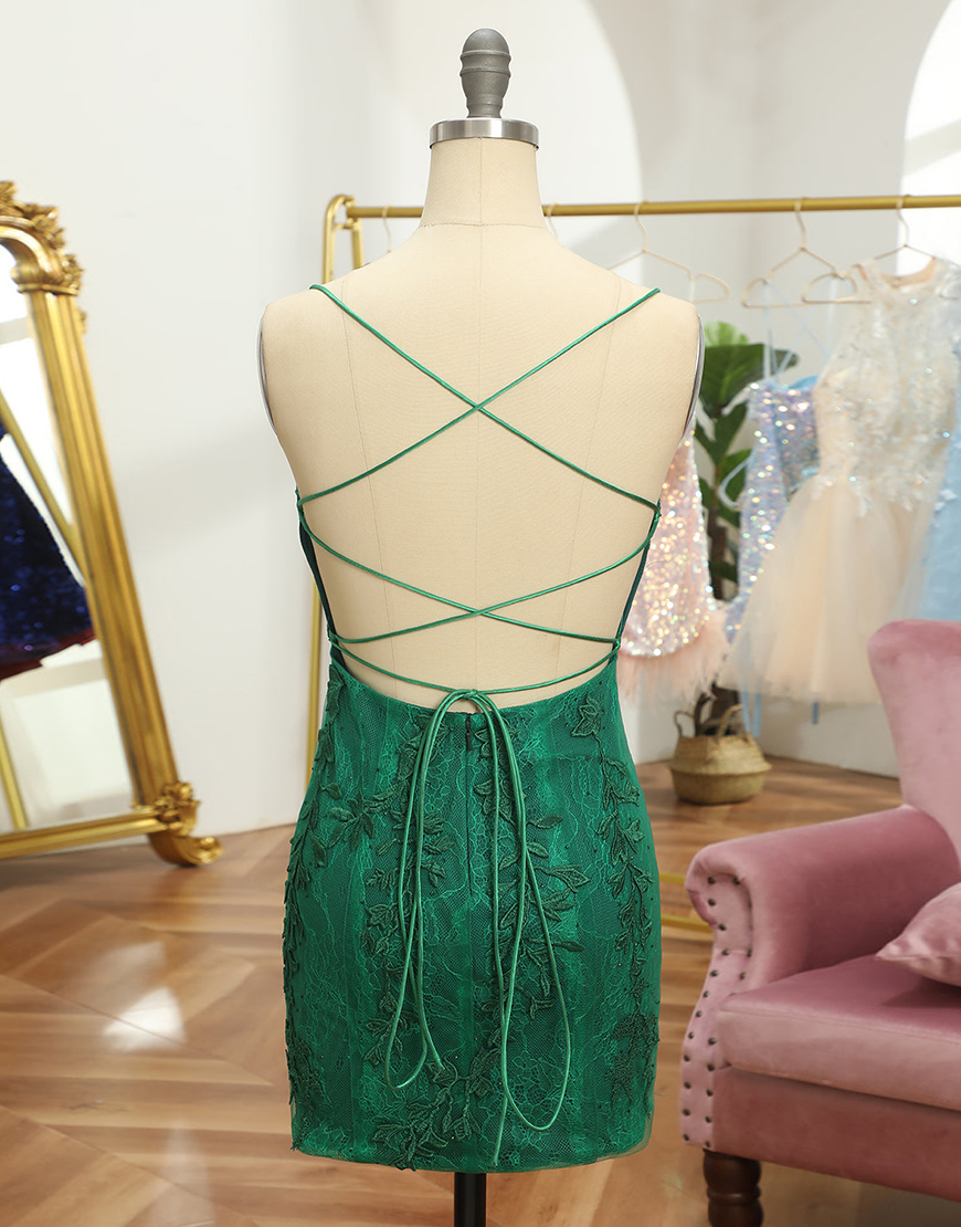 Bodycon Blue Homecoming Dress Backless Party Dress