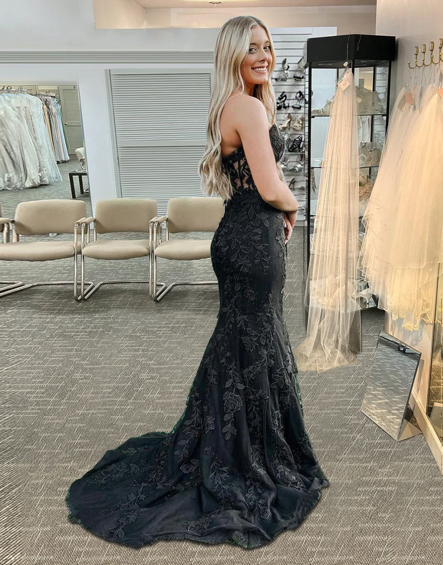 Mermaid Elegant Lace Sweetheart Prom Dress