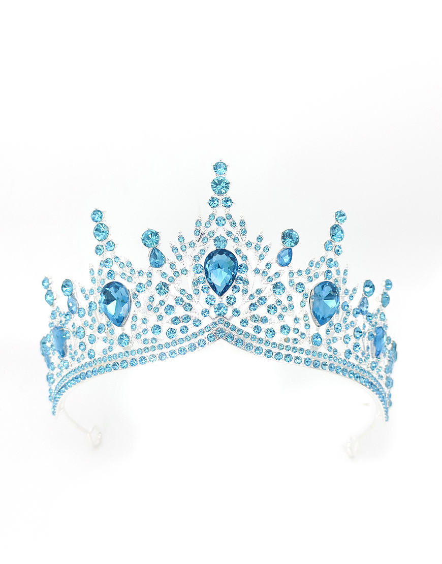 Sparkly Golden White Water Droplets Crystal Wedding Tiaras Princess Quinceanera Crown