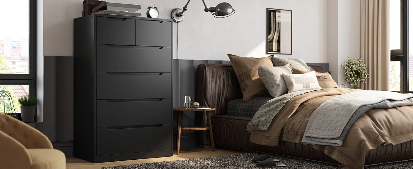 EnHomee Tall Dresser With 6 Drawers