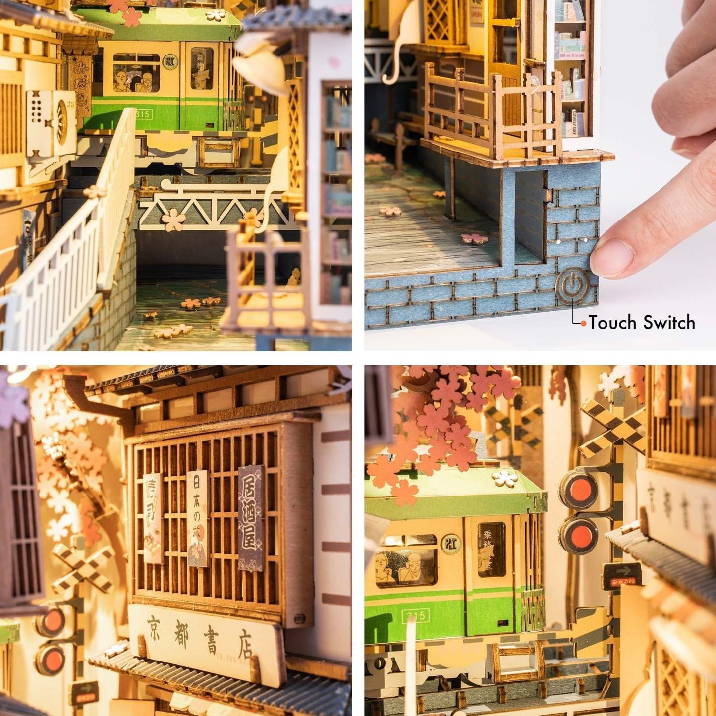 CONNIEIU Garden House 3D Wooden DIY Book Nook