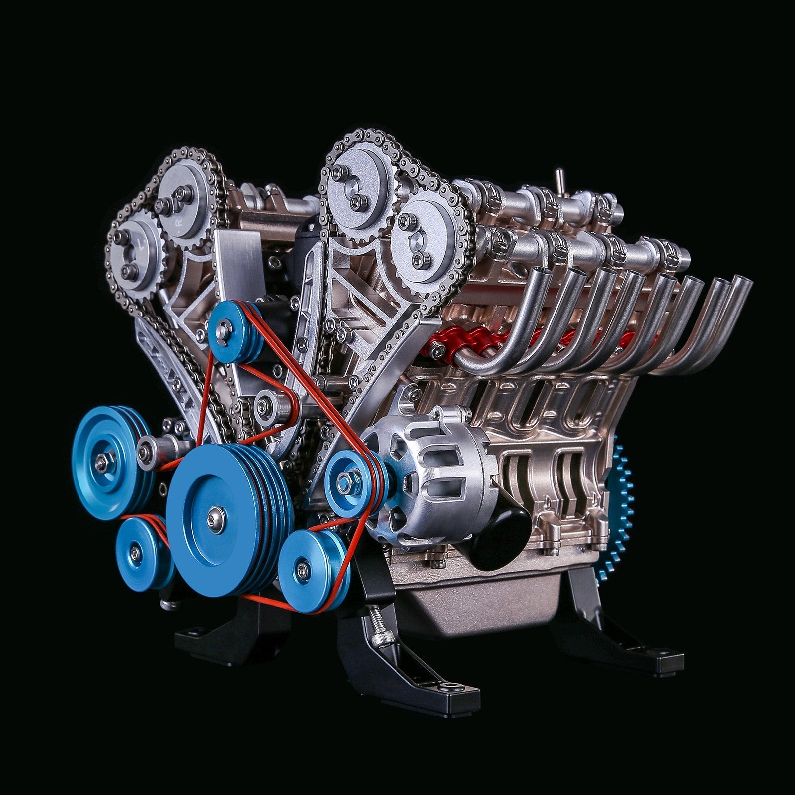 CONNIEIU V8 Mechanical Metal Assembly DIY Car Engine Model Kit 500+Pcs Educational Experiment Toy
