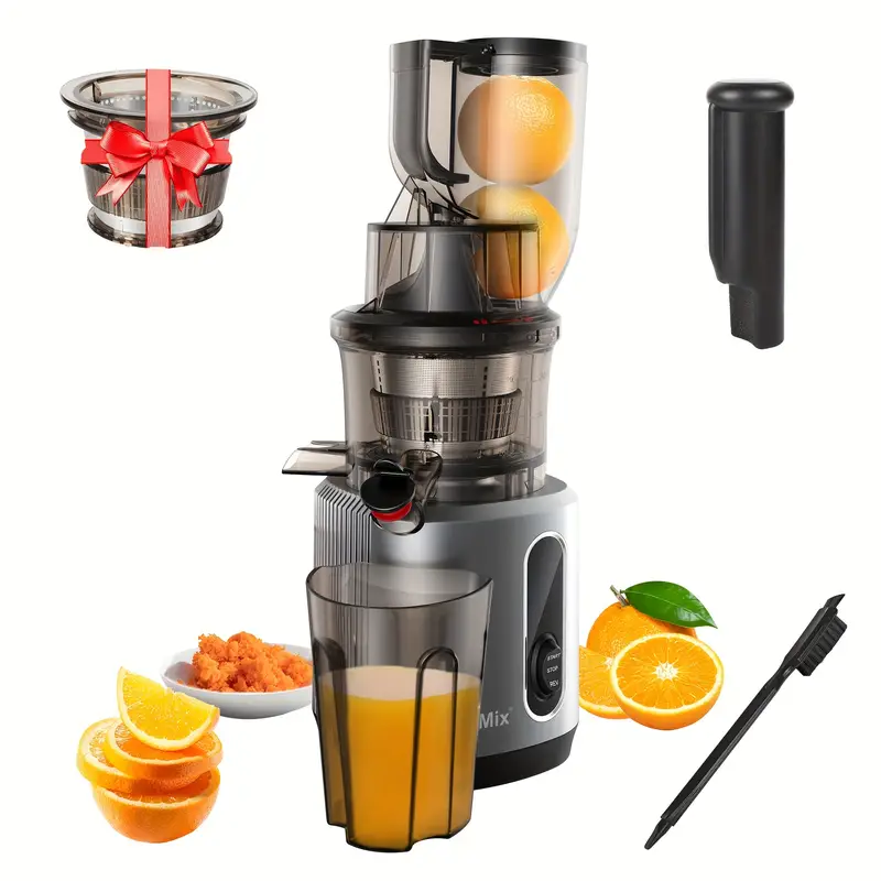 biolomix wide chute slow masticating juicer bpa free cold press juice blender for high nutrient fruit and vegetable juice details 0