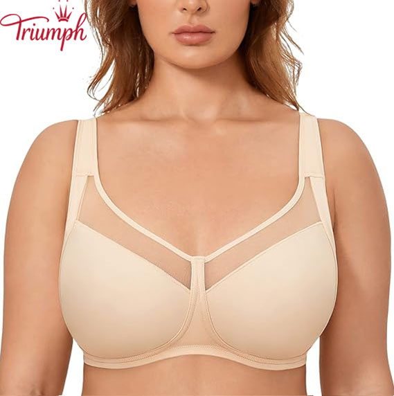 Triumph - 3 darab 🔥Vezeték nélküli plusz méretű, teljes fedőképességű, béleletlen támasztó melltartó