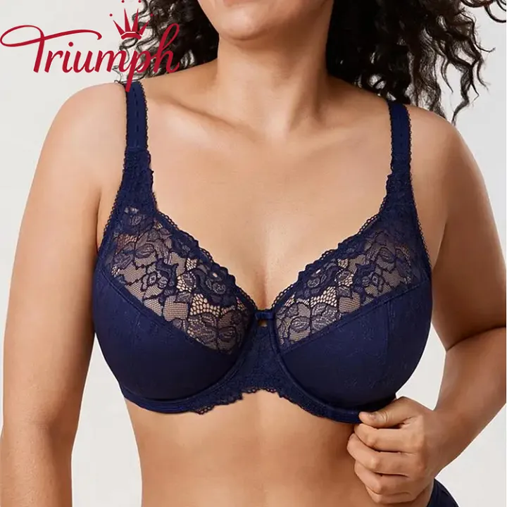 Triumph - (3 csomag) Női állítható, légáteresztő komfort csipke béleletlen melltartó