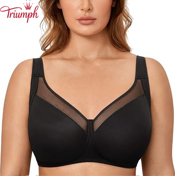 Triumph - 3 darab 🔥Vezeték nélküli plusz méretű, teljes fedőképességű, béleletlen támasztó melltartó