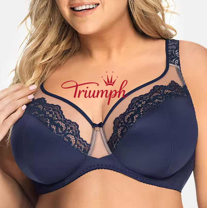 👙Triumph - 3-częściowy koronkowy biustonosz typu push-up