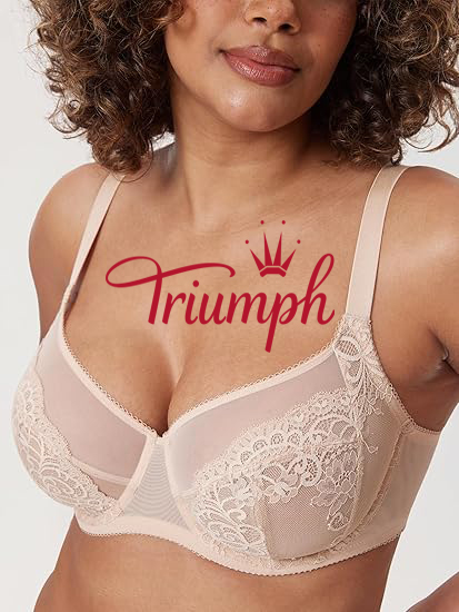 Triumph - 3 darab 🔥Női csipke melltartó nagy méretű szexi béleletlen melltartó