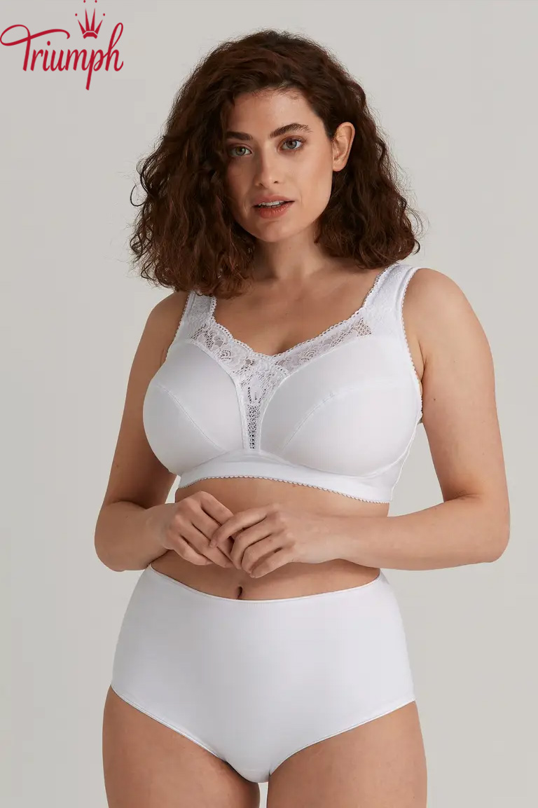 Triumph - (3 db) Csipke pamut melltartó
