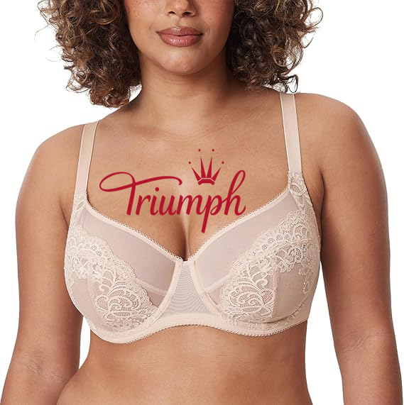 Triumph - 3 darab 🔥Női csipke melltartó nagy méretű szexi béleletlen melltartó