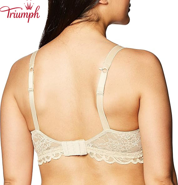 Triumph - 3 db 🔥Női teljes fedésű, vezeték nélküli csipke melltartó