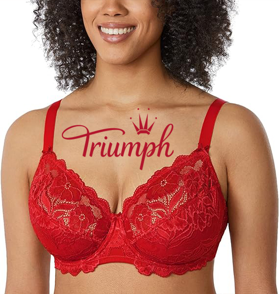 Triumph - 3 darab 🔥Nagy méretű teljes kupa csipke melltartó