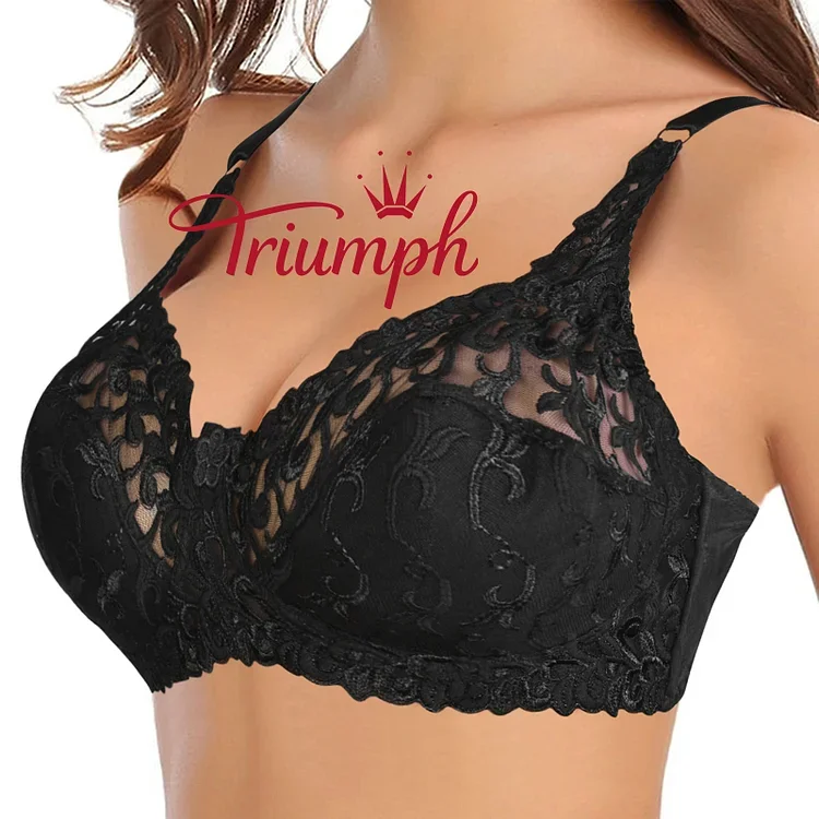 Triumph – Sexy ultratenká vyšívaná čipkovaná podprsenka【S-7XL】