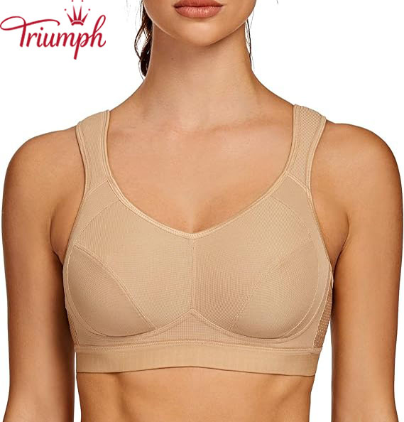 TRIUMPH - 🔥Női nagy ütést támogató vezeték nélküli Stretch Control nagyméretű sportmelltartó [75A-110E] 3 DÉS KÉSZLET