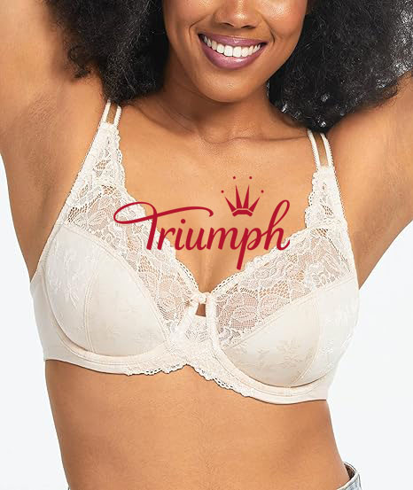 Triumph 3 részes szett💖Szexi női vezeték nélküli csipke melltartó