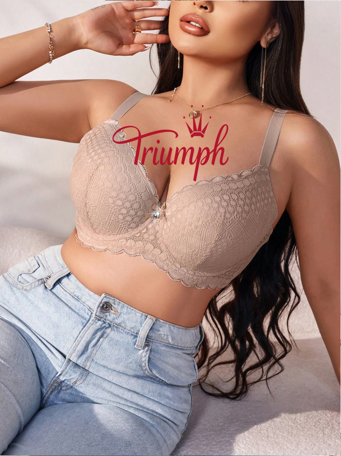 Triumph - (3 db) Molett női egyszínű csipke melltartó