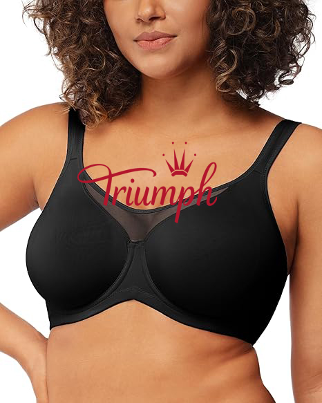 Triumph - 3 darab 🔥Női nagy méretű melltartó, teljes fedésű, béleletlen melltartó széles pántokkal a nagy mellek számára