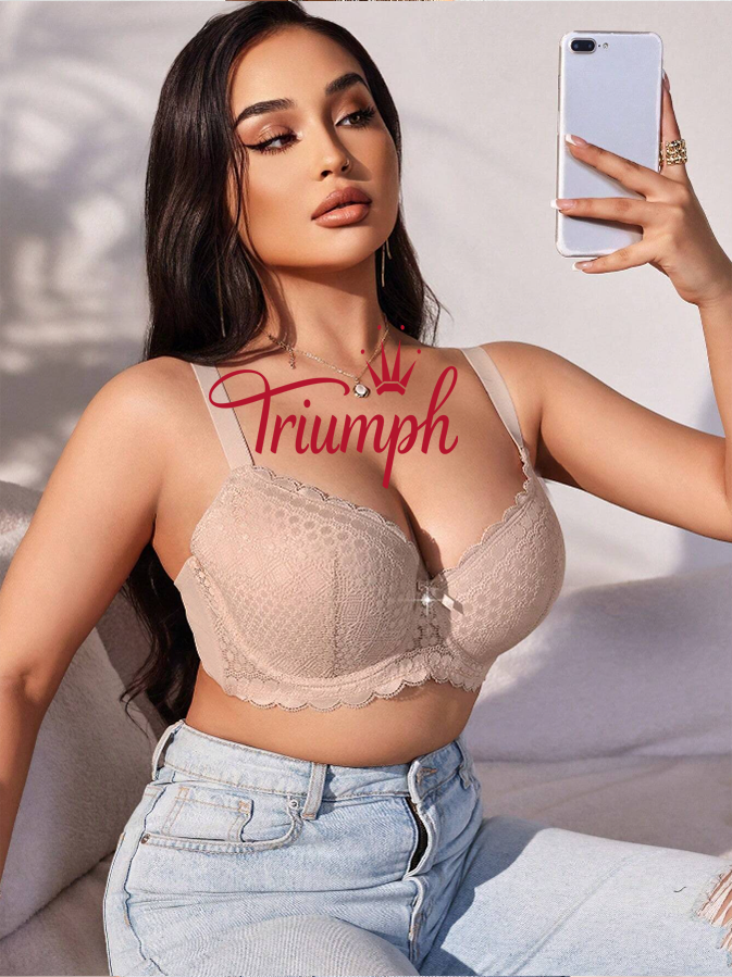 Triumph - (3 db) Molett női egyszínű csipke melltartó