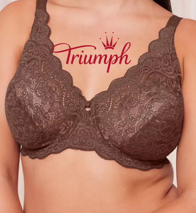 Triumph – Szexi, átlátszó, ultravékony csipkés expozíciógátló melltartó [75A-110E] 3 részes