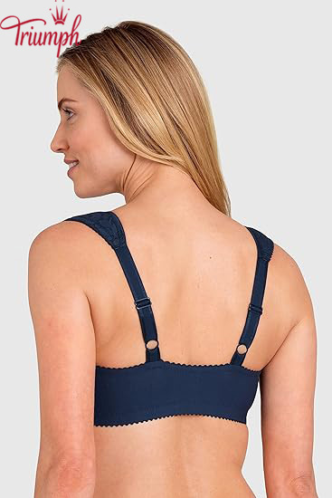 Triumph - (3 db) Női pamut melltartó elöl záródással, aládrót nélkül