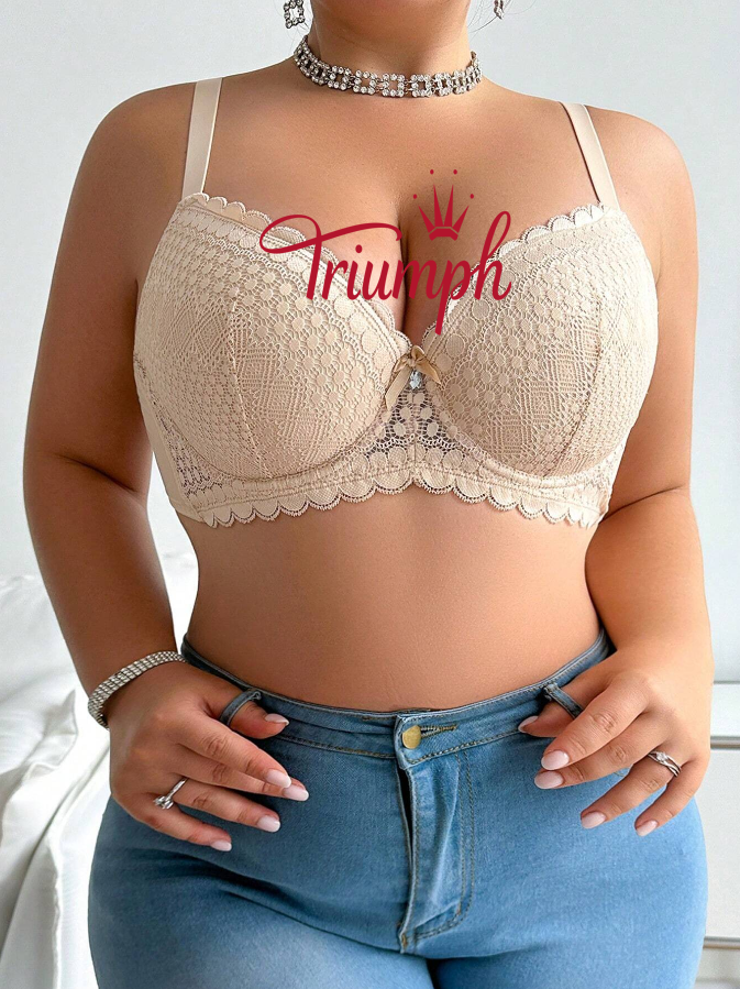 Triumph - (3 db) Molett női egyszínű csipke melltartó