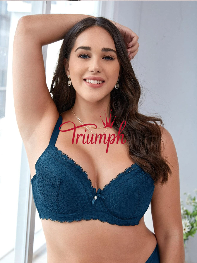 Triumph - (3 db) Molett női egyszínű csipke melltartó