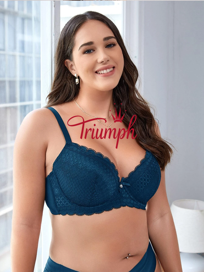 Triumph - (3 db) Molett női egyszínű csipke melltartó