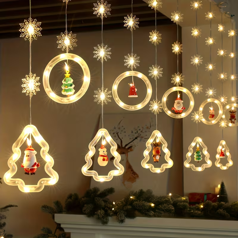 10 mini hópehely LED-es fényfüzér, USB-ről táplált, műanyagból készült, alkalmas hálószobába való faldekorációra, ablakokra, függönyökre, ajtókra stb., tökéletes beltéri ünnepi partik dekorációjához - 118,11 hüvelyk, nappali dekorációhoz.