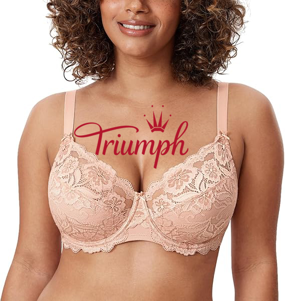 Triumph - 3 darab 🔥Nagy méretű teljes kupa csipke melltartó