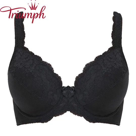 Triumph - dámska biela veľká čipkovaná podprsenka s kosticami [M-6XL]