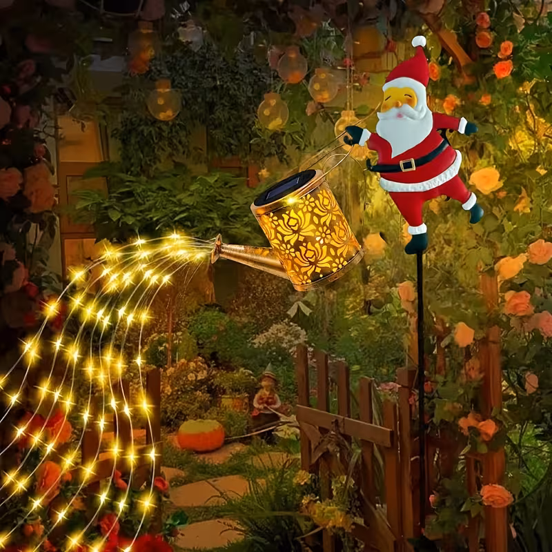 outdoor solar powered christmas snowman lantern pendant light santa claus snowman outdoor pole light lawn light colorful or warm white led   light decoration courtyard suitable for garden porch lawn courtyard farm beautiful christmas gift Product details 2