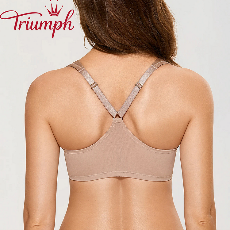 Triumph - (3(három darab)) Egyenes stílusú rozsdamentes acél csat melltartó Ultra vékony, nagy elülső csat [75A-110E]