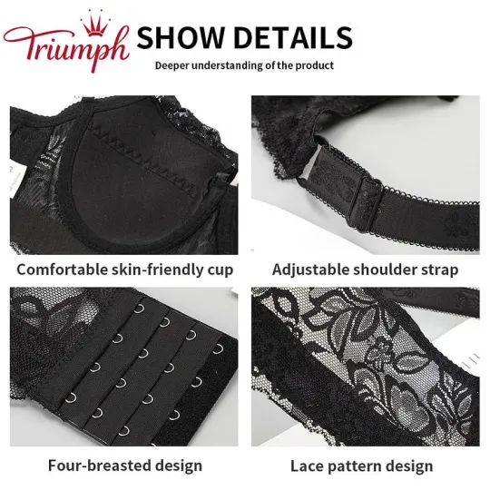 [3 darab] Triumph csipke melltartó [75-105]