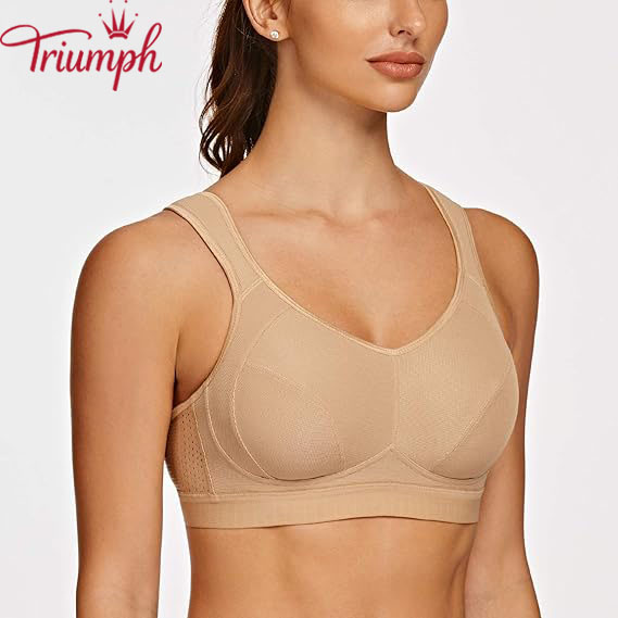 TRIUMPH - 🔥Női nagy ütést támogató vezeték nélküli Stretch Control nagyméretű sportmelltartó [75A-110E] 3 DÉS KÉSZLET