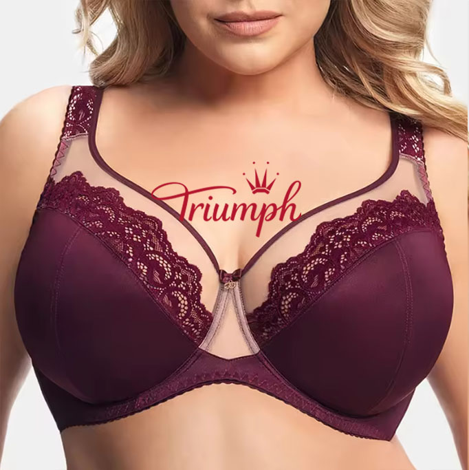 👙Triumph - 3-częściowy koronkowy biustonosz typu push-up
